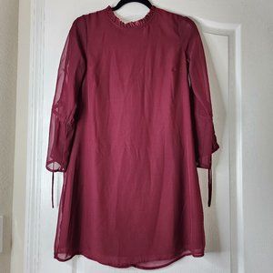 Ruffled neckline dress